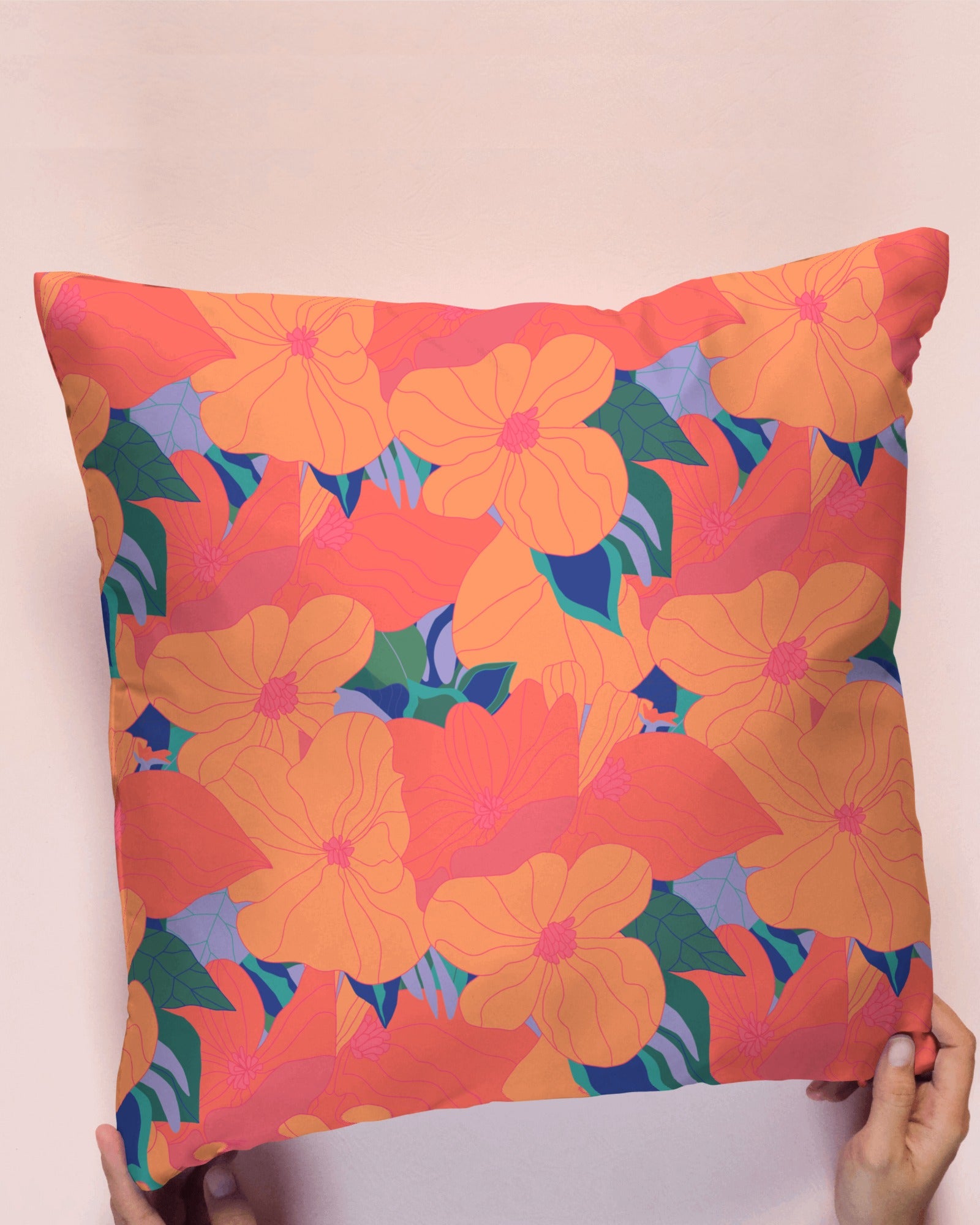 Blood Orange Flowers™ Print by Charlotte Design