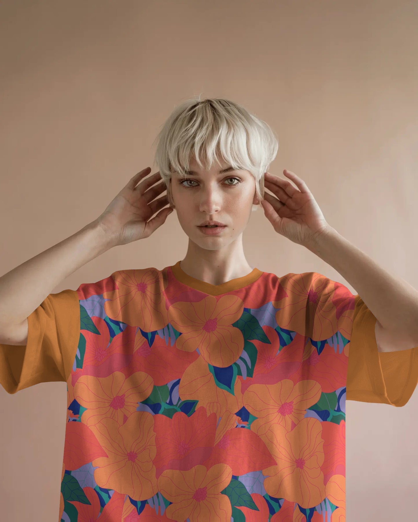 Blood Orange Flowers™ Print by Charlotte Design