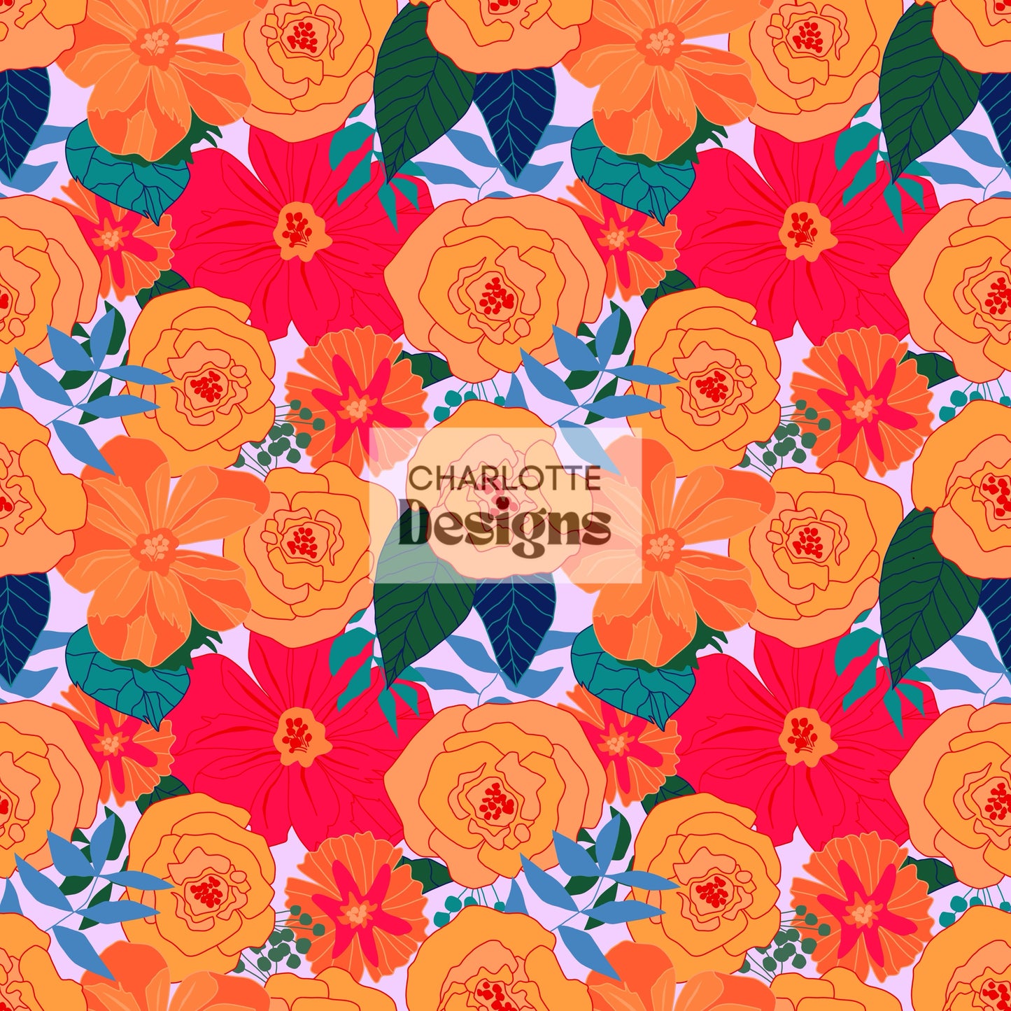 Calendula™ Joyful Citrus Floral Print | Charlotte Design