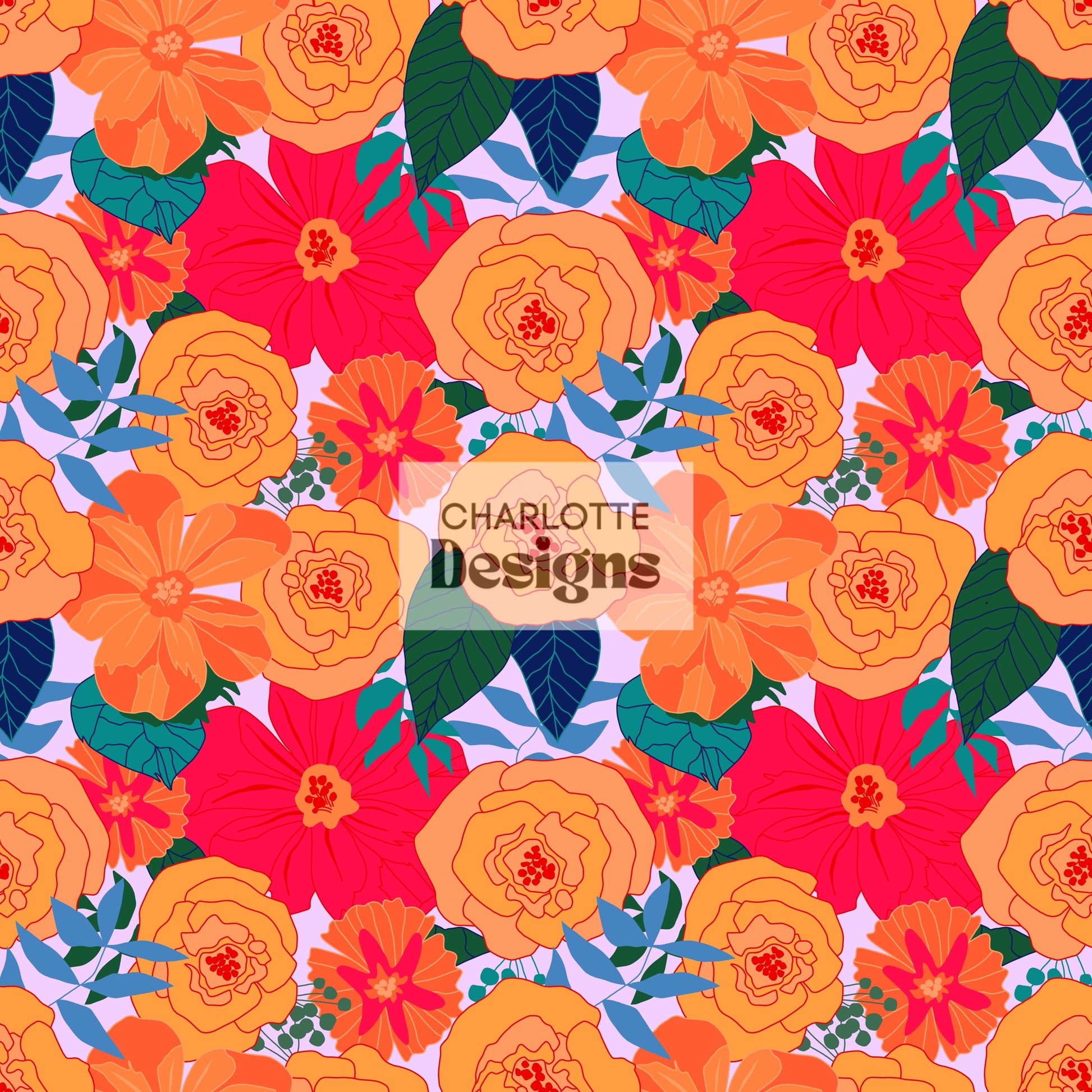 Calendula™ Joyful Citrus Floral Print | Charlotte Design