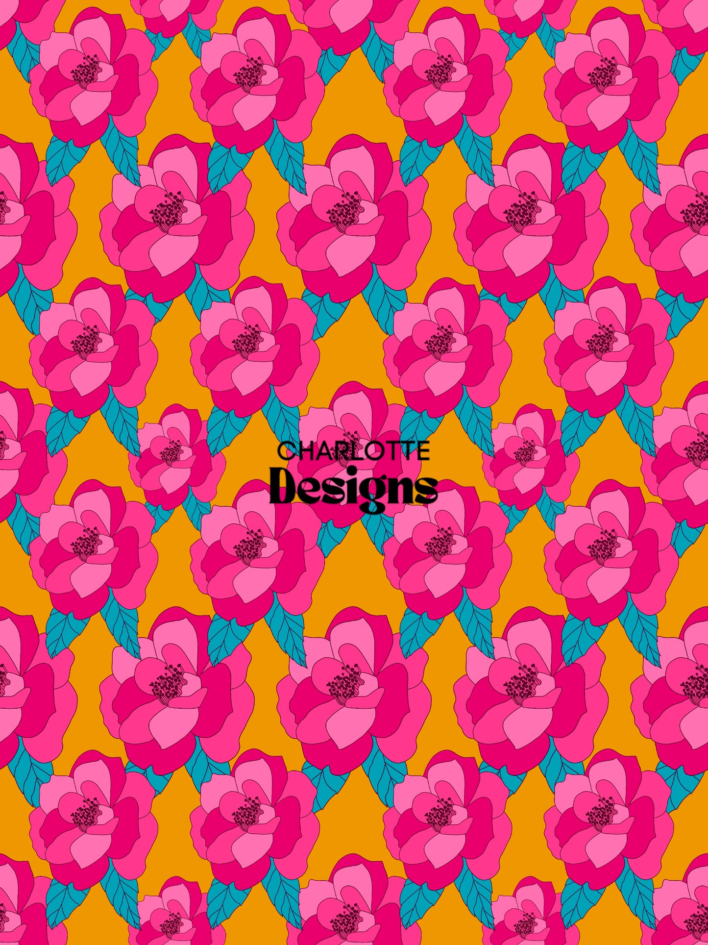 Carnival Bloom™ Vibrant Hand-Drawn Pattern by Charlotte Design