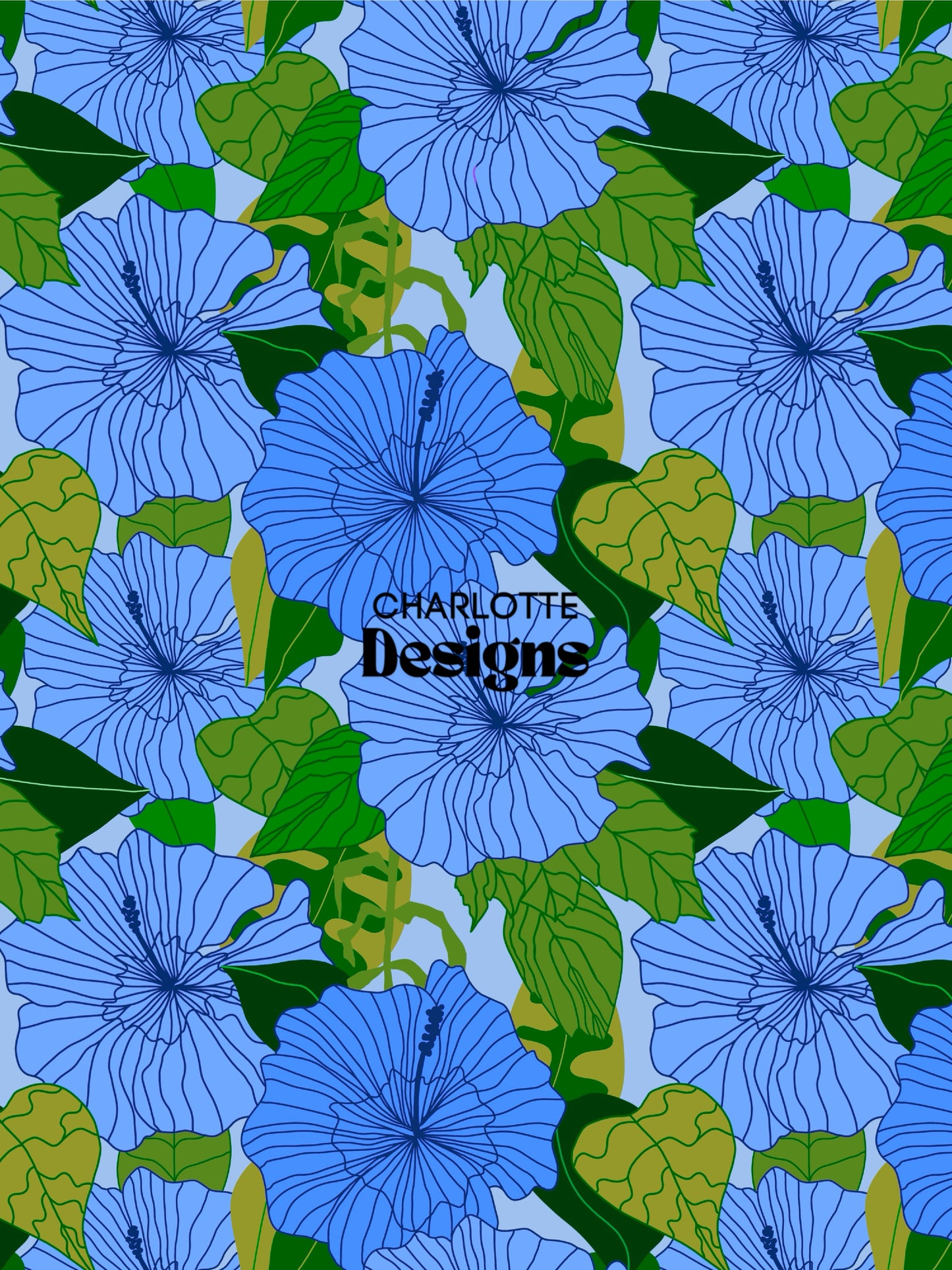 Hibiscus™ Pattern Design by Charlotte Design Studio