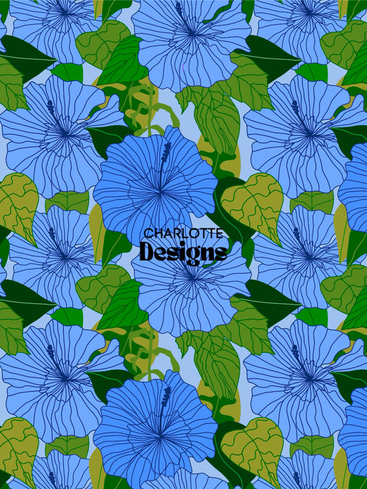 Hibiscus™ Pattern Design by Charlotte Design Studio