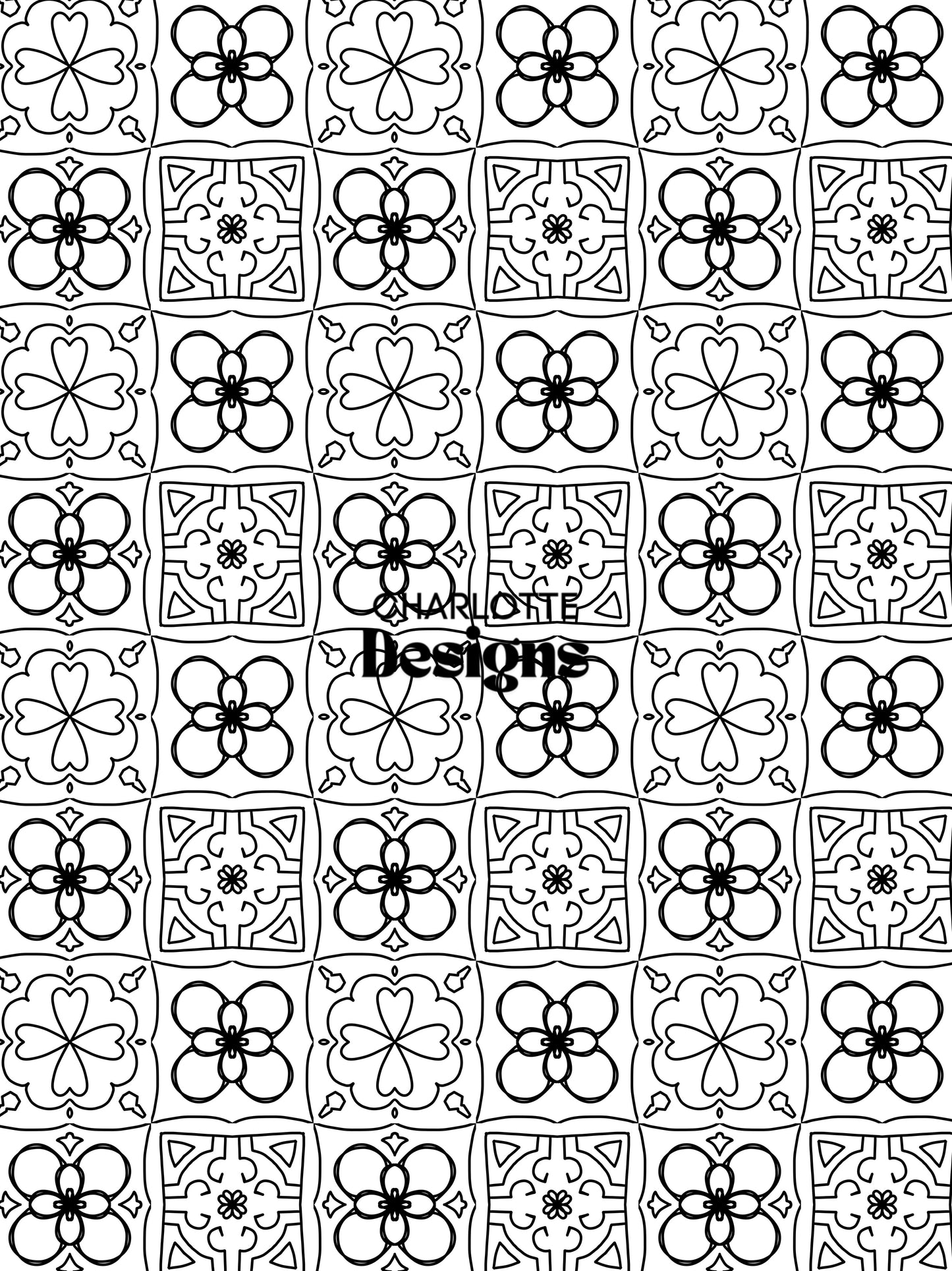 Reja™ High-Contrast Black and White Pattern by Charlotte Designs