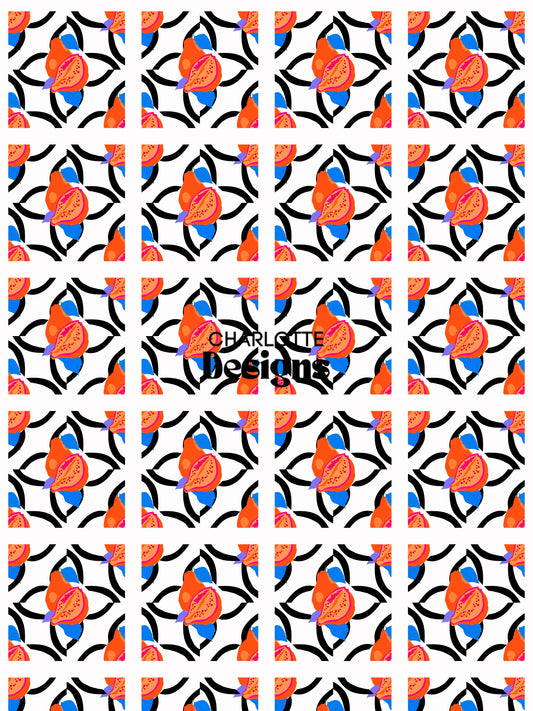 Talavera™ High-Contrast Black and White Pattern by Charlotte Designs