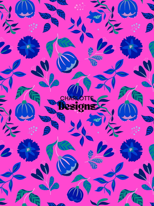 Otomi™ Pink Pattern by Charlotte Designs – Vibrant Art