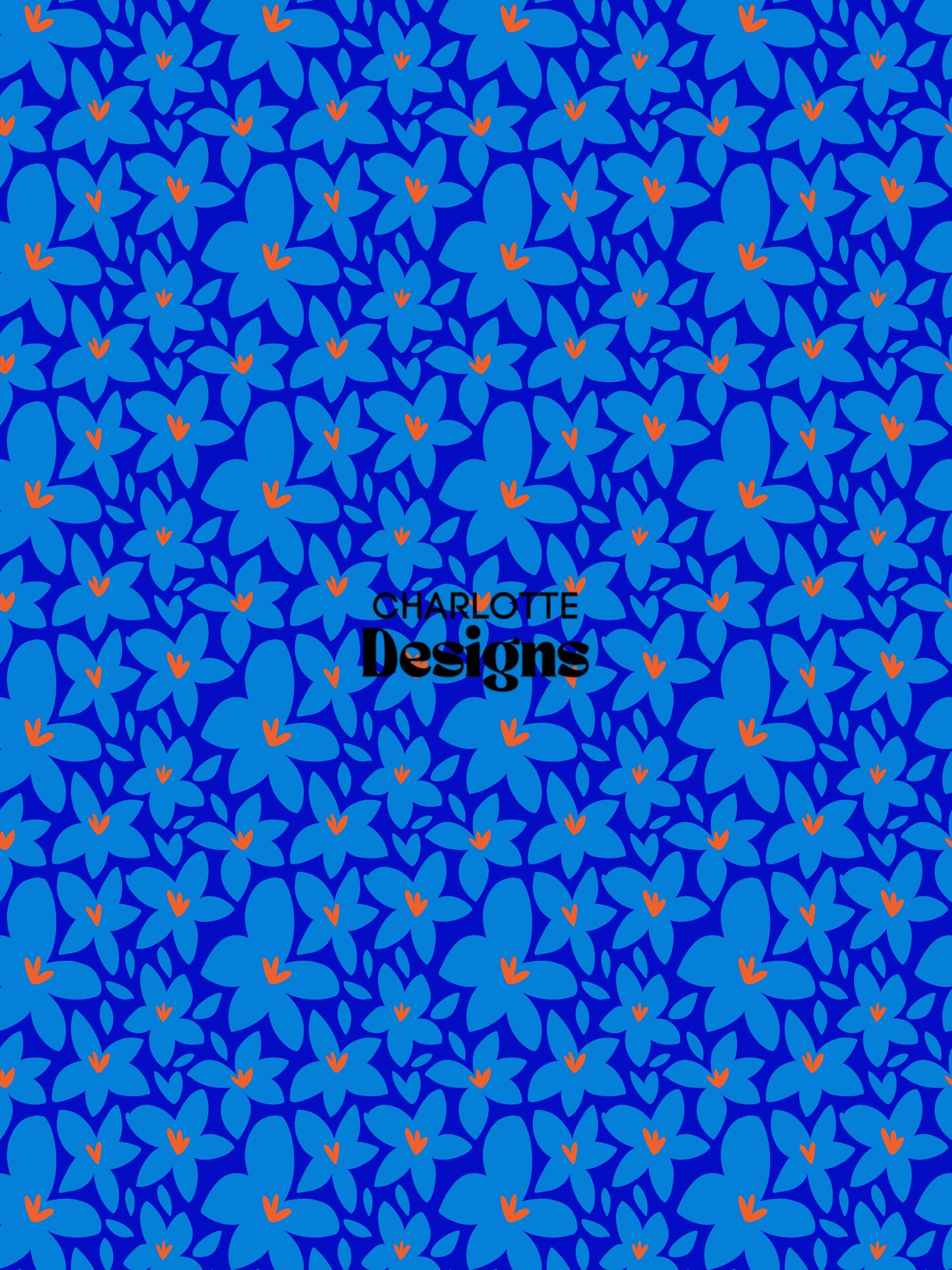Sister Blue™ Vibrant Hand-Drawn Pattern by Charlotte Design