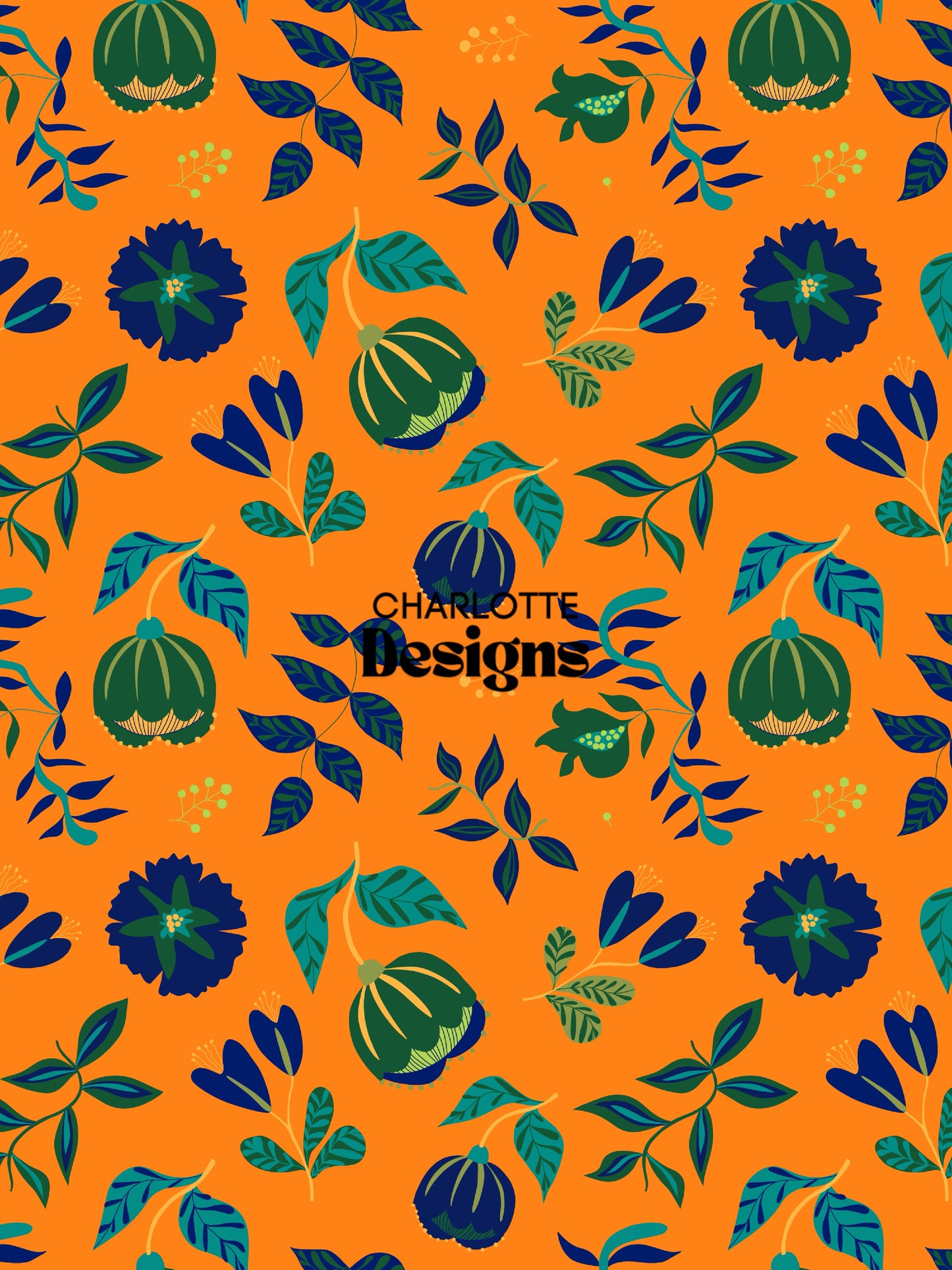 Otomi™ Yellow Print | Vibrant Hand-Drawn Design by Charlotte