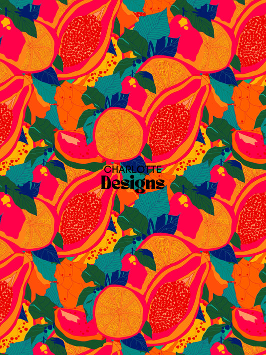 Pomelo™ Bowl Print by Charlotte Design | Vibrant Tropical Art