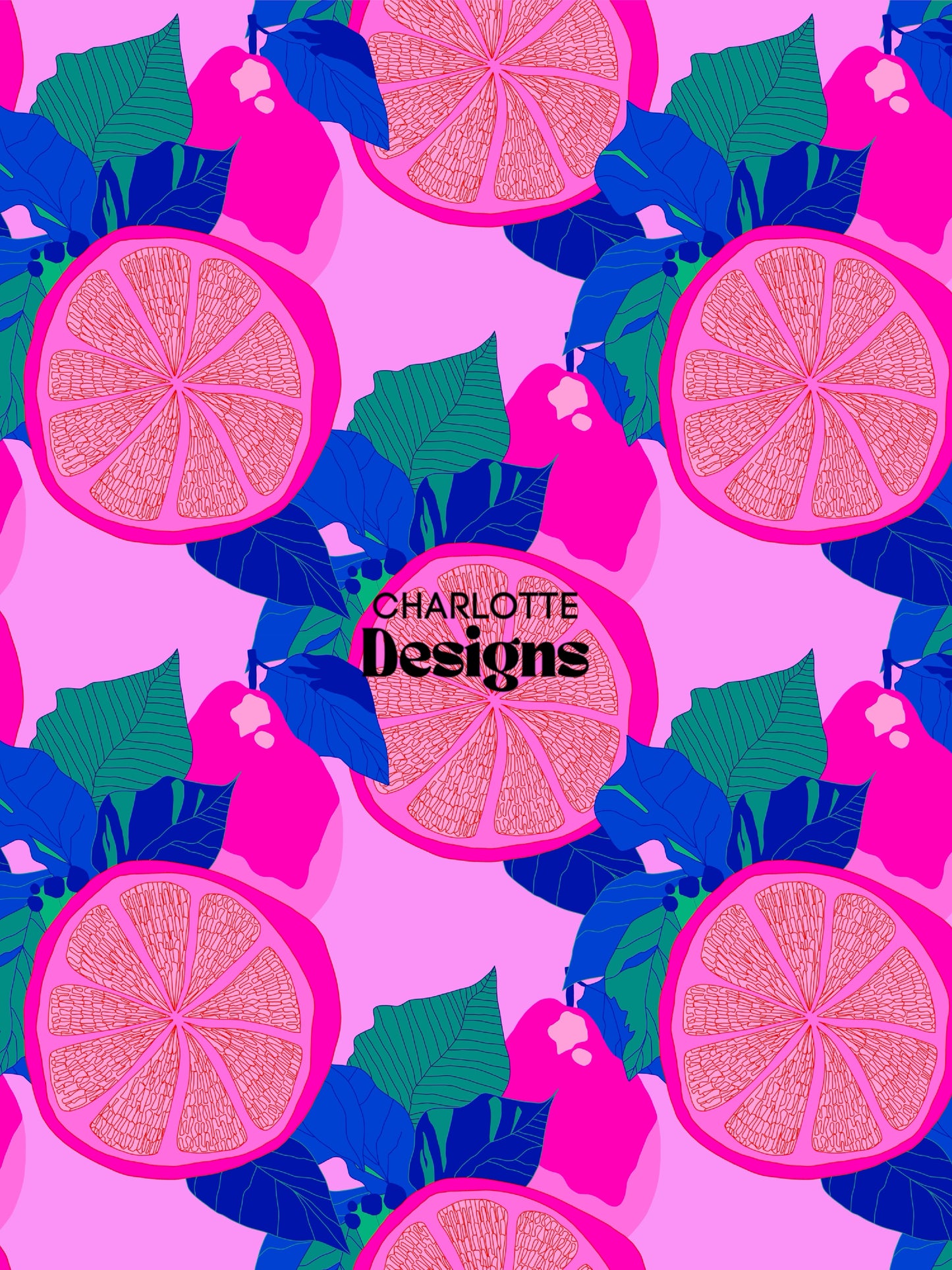 Orange Trellis™ Print by Charlotte Design | Vibrant Art