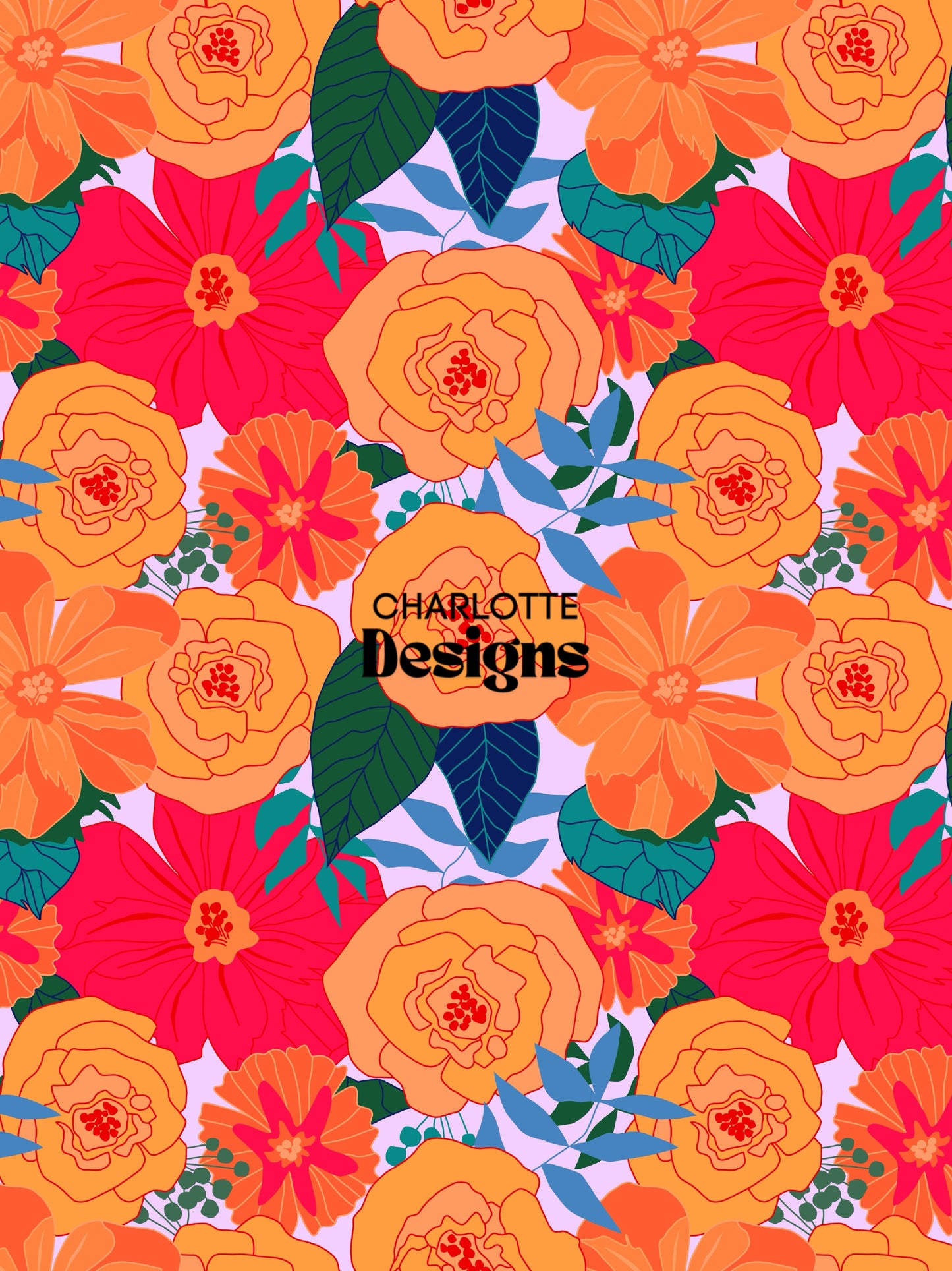 Calendula™ Joyful Citrus Floral Print | Charlotte Design