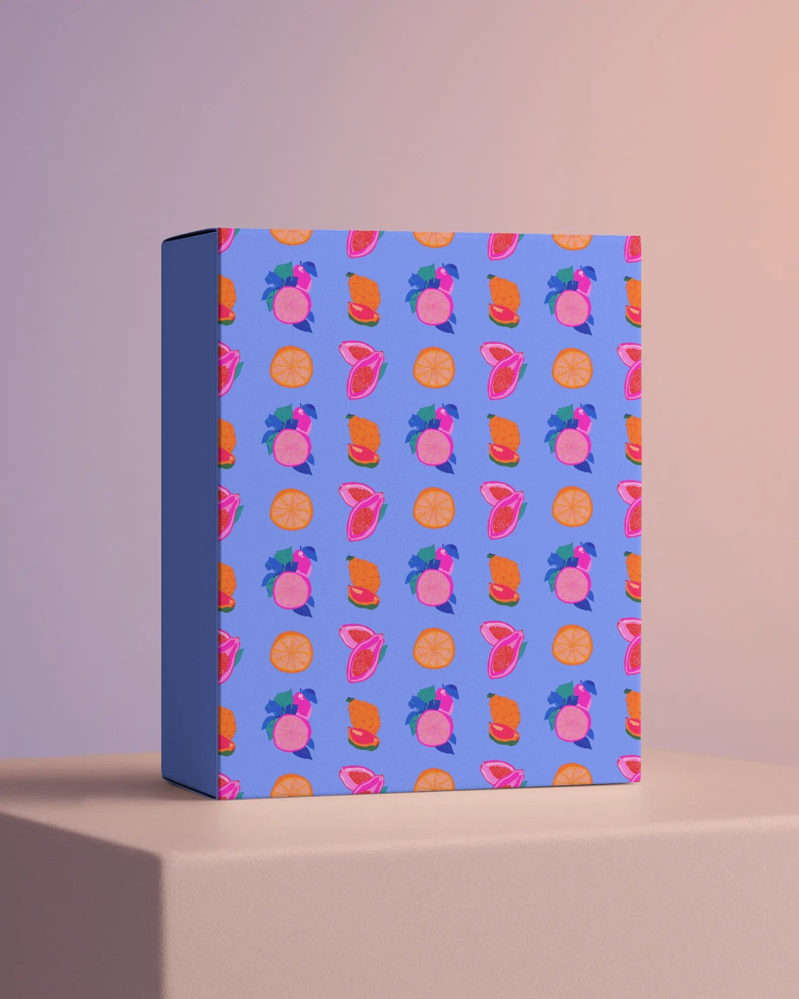 Fruit Machine™ Blue Print – Vibrant Tropical Design