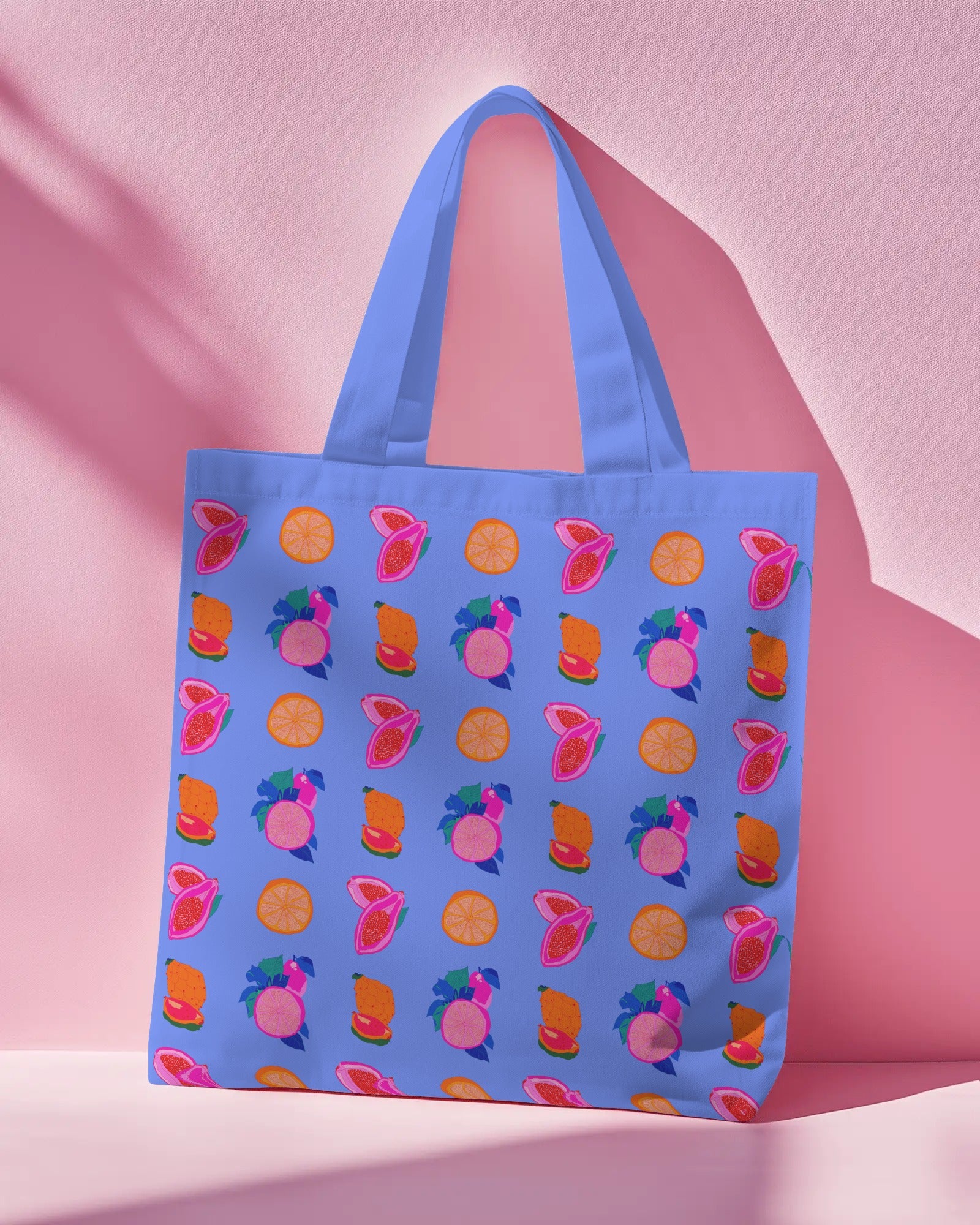 Fruit Machine™ Blue Print – Vibrant Tropical Design