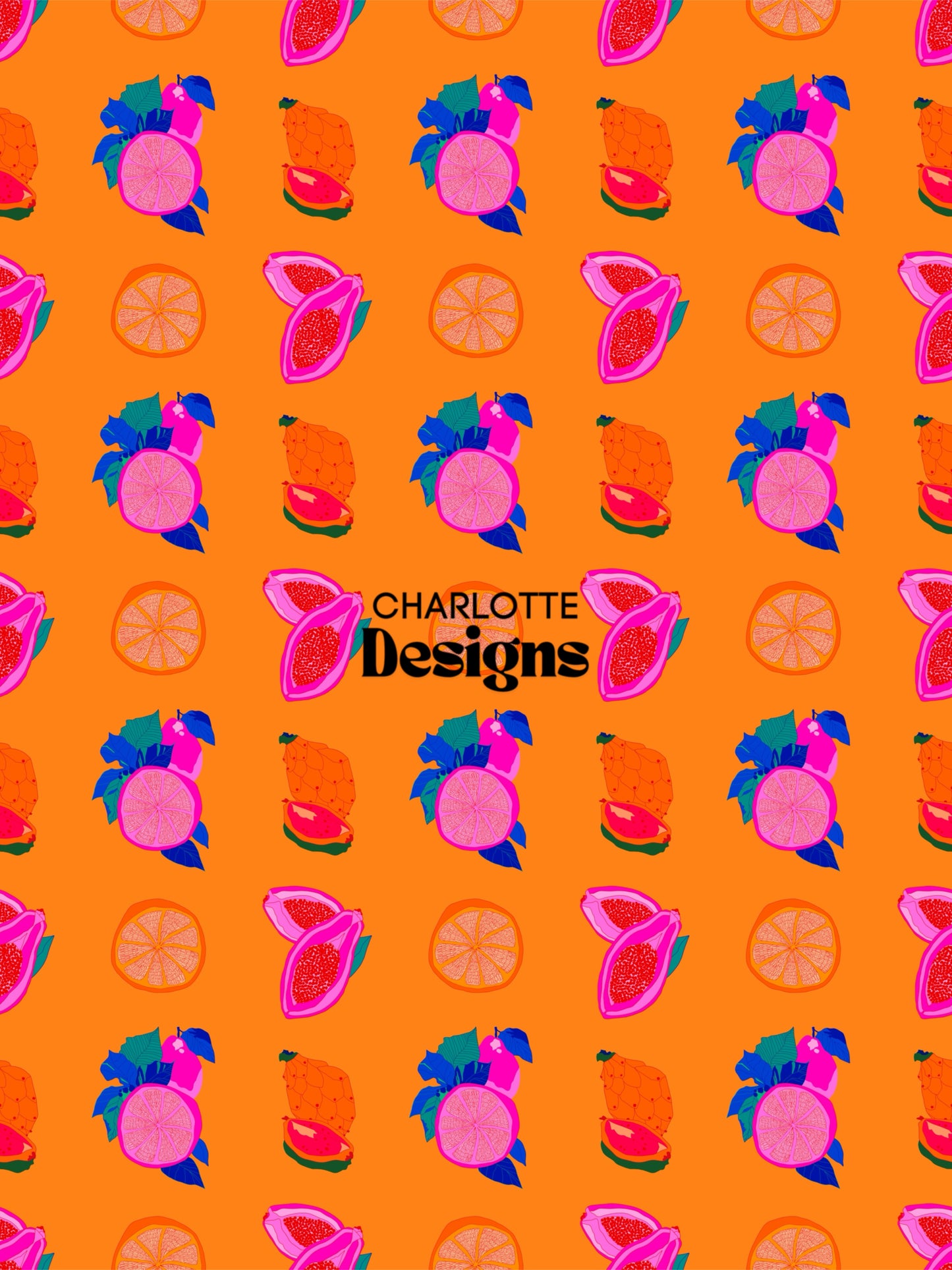 Fruit Machine™ Orange Print by Charlotte Designs