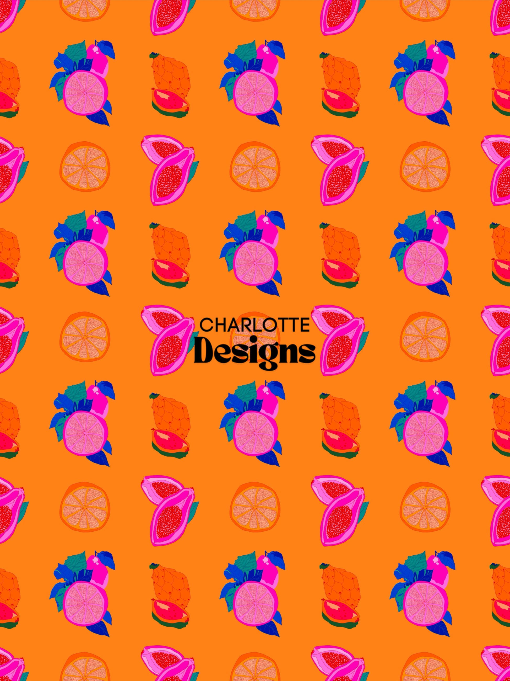 Fruit Machine™ Orange Print by Charlotte Designs