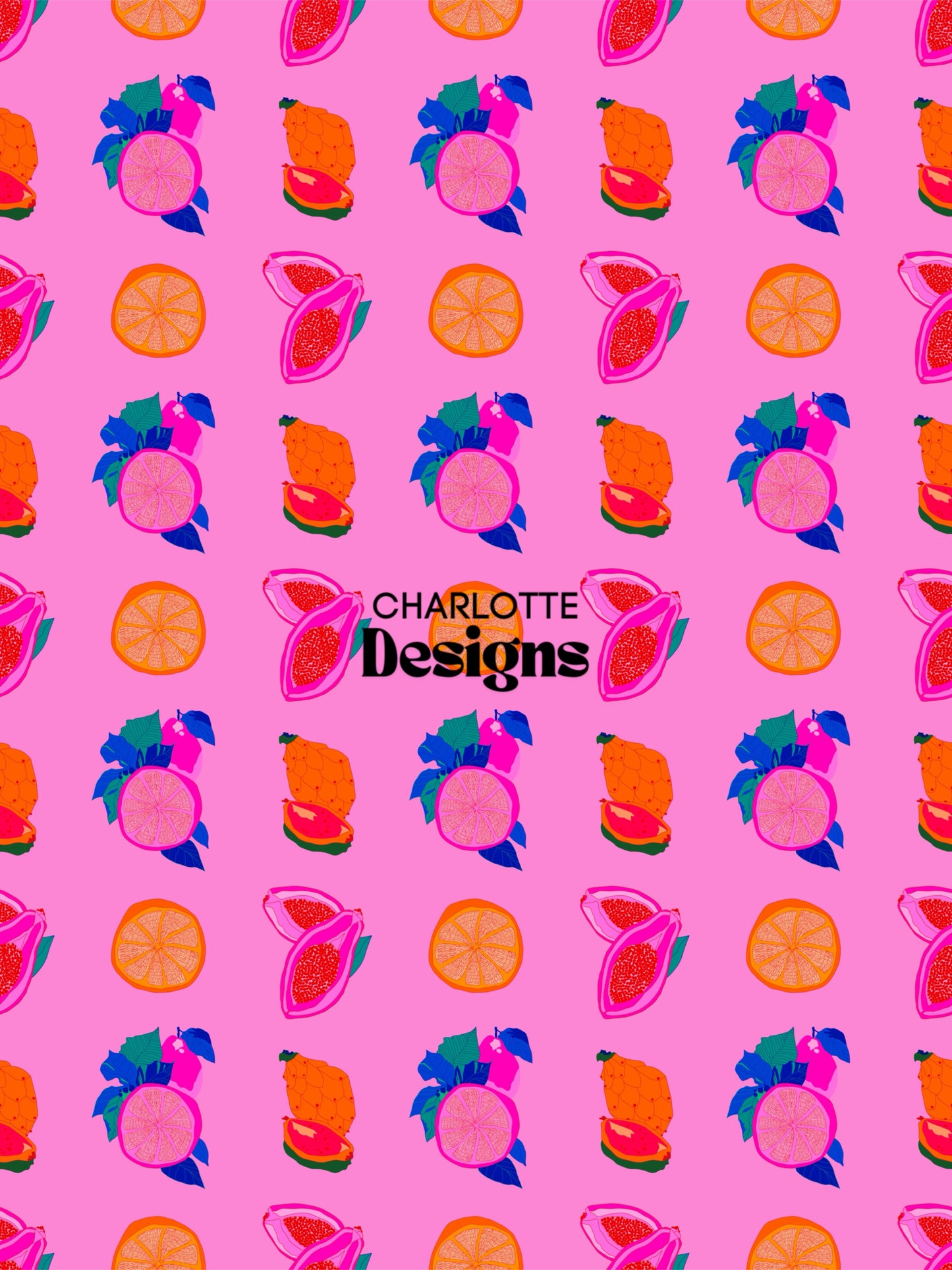 Fruit Machine™ Pink Print by Charlotte Designs