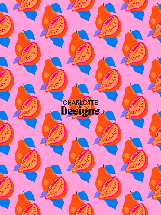 Guava™ Tropical Print by Charlotte Design | Vibrant Pattern