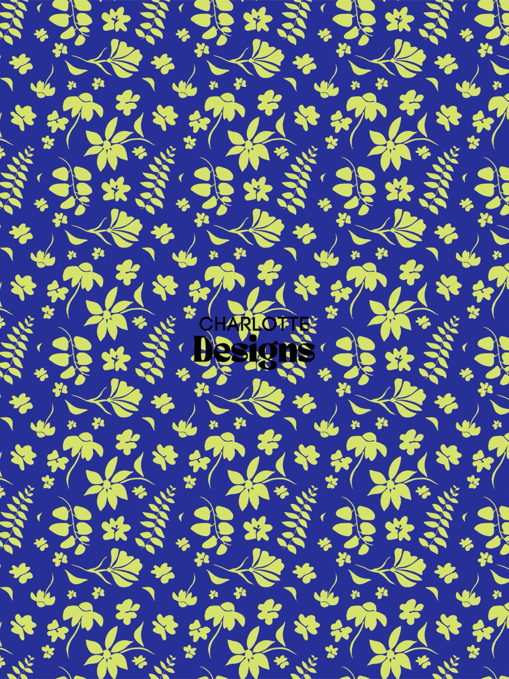 Hawaiin™ Tropical Blue Print by Charlotte Design Studio