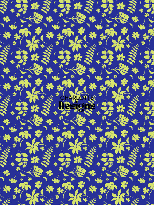 Hawaiin™ Tropical Blue Print by Charlotte Design Studio