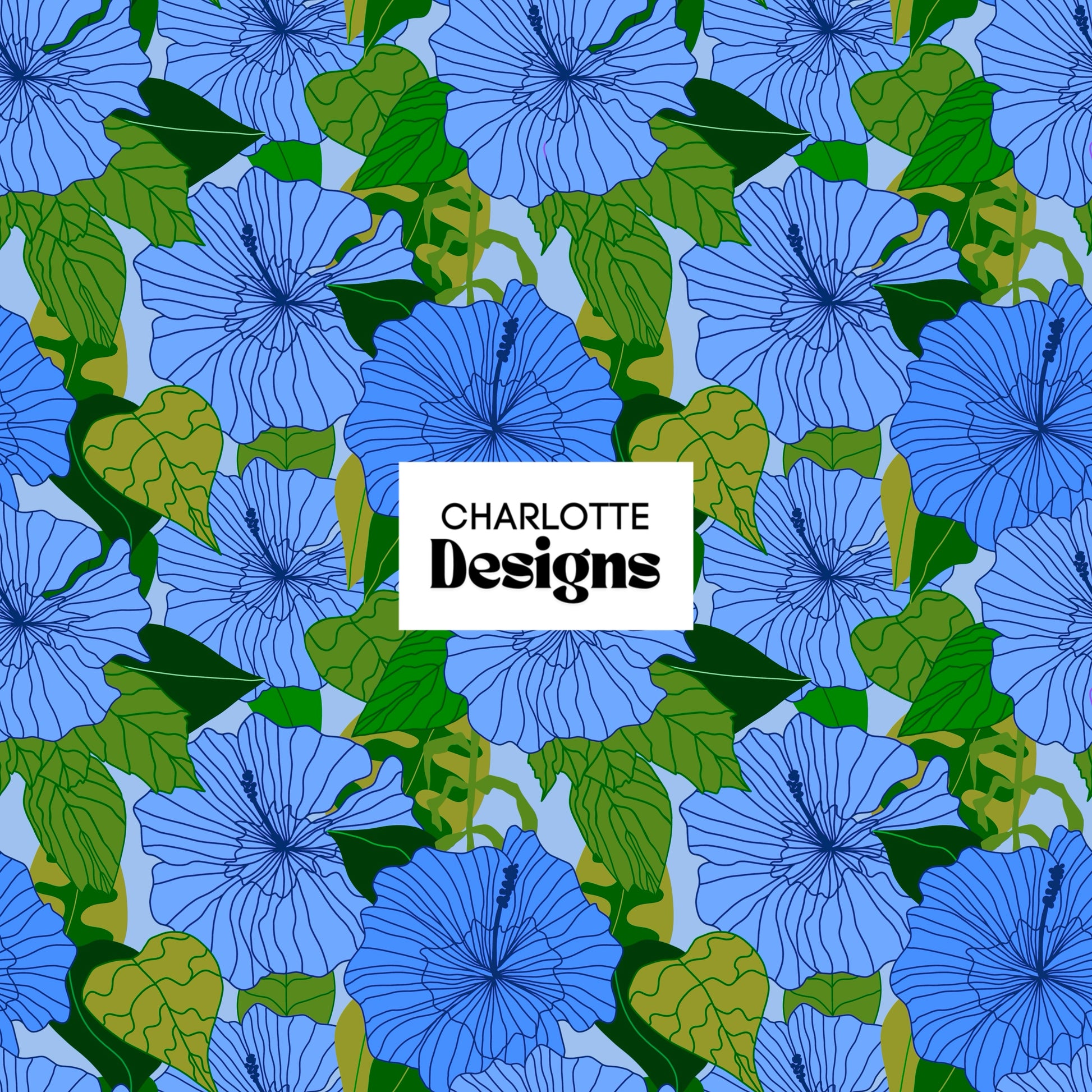 Hibiscus™ Pattern Design by Charlotte Design Studio