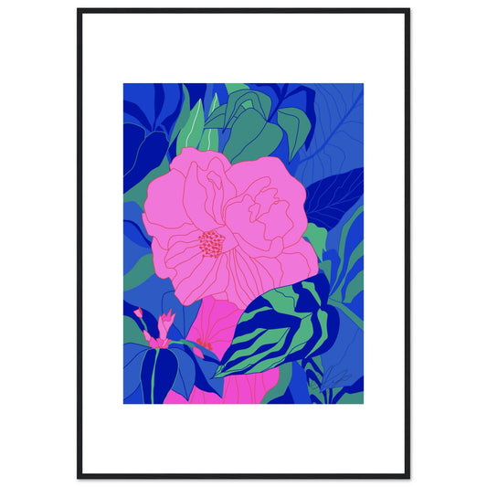 Hot Pink Tropical Flower Poster™ by Charlotte Design 