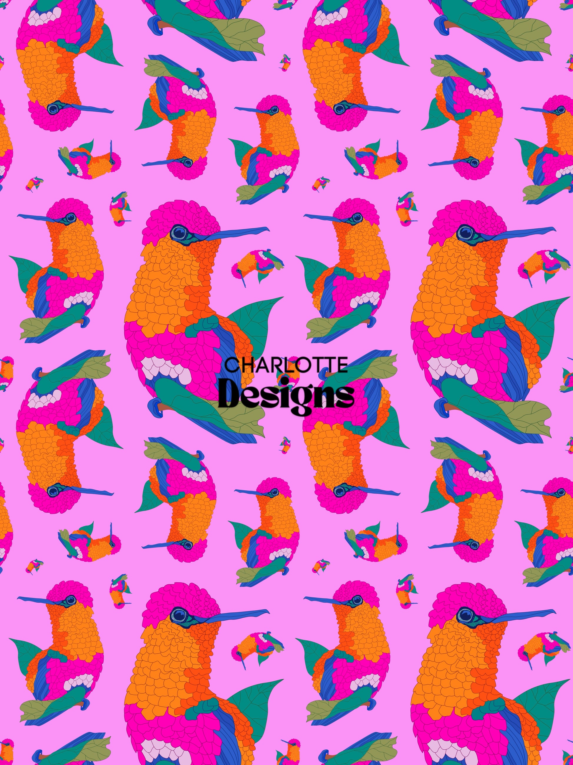 Hummingbird™ Tropical Print – Bright Joy by Charlotte Design