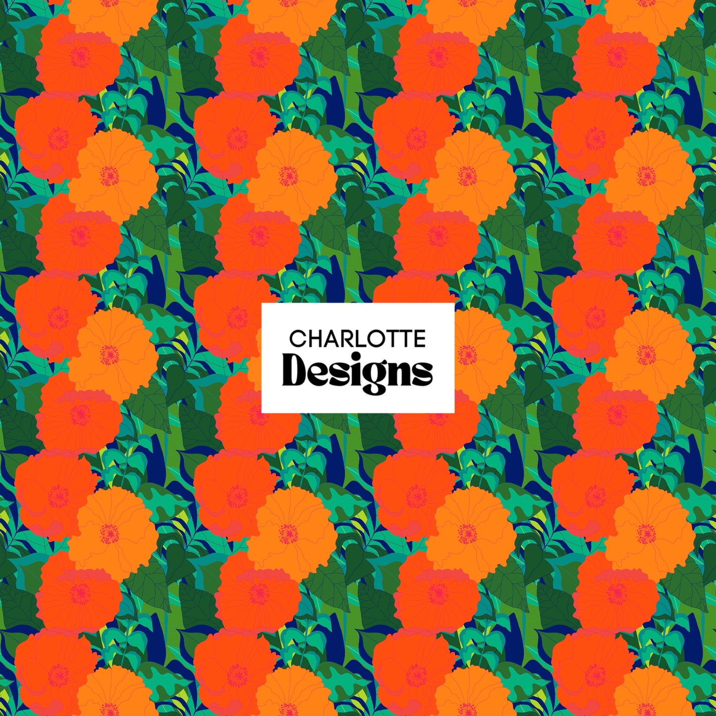 Inferno™ Blood Orange Print by Charlotte Design