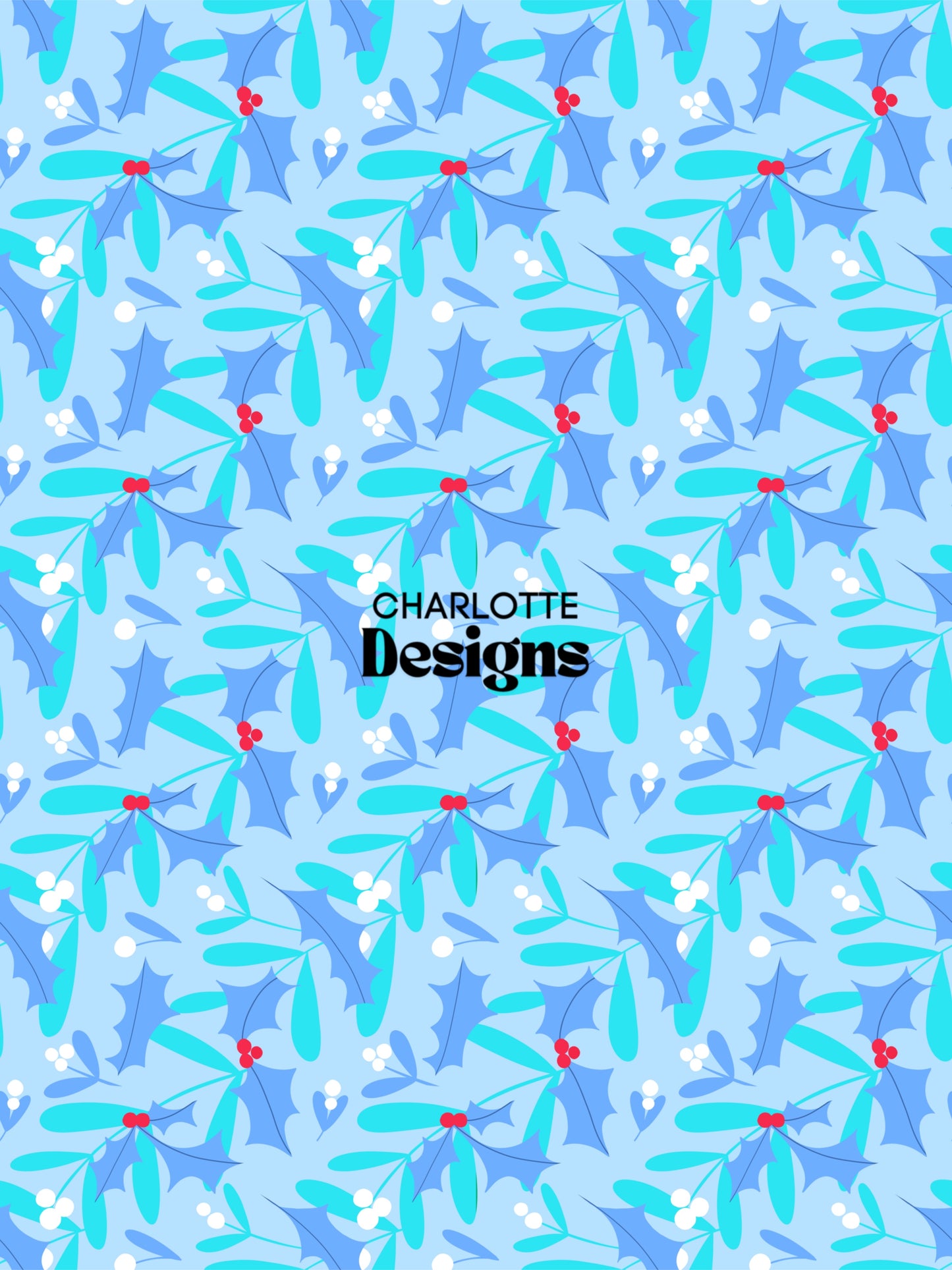 Mistletoe and Holly™ Festive Pattern by Charlotte Design