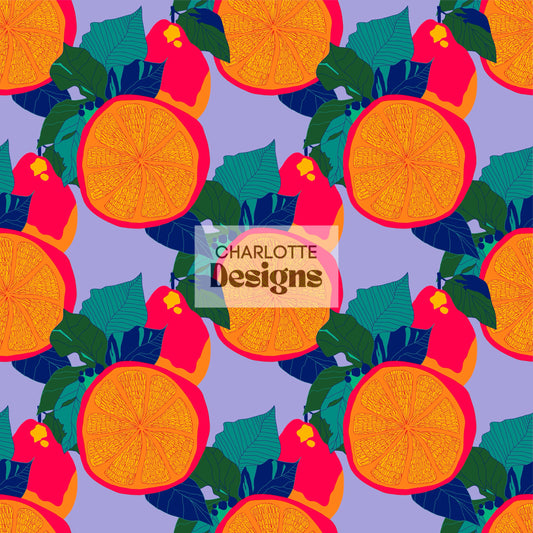Orange Trellis™ Pattern Print by Charlotte Designs