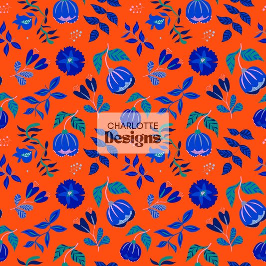 Otomi™ Orange Print by Charlotte Designs | Vibrant Art