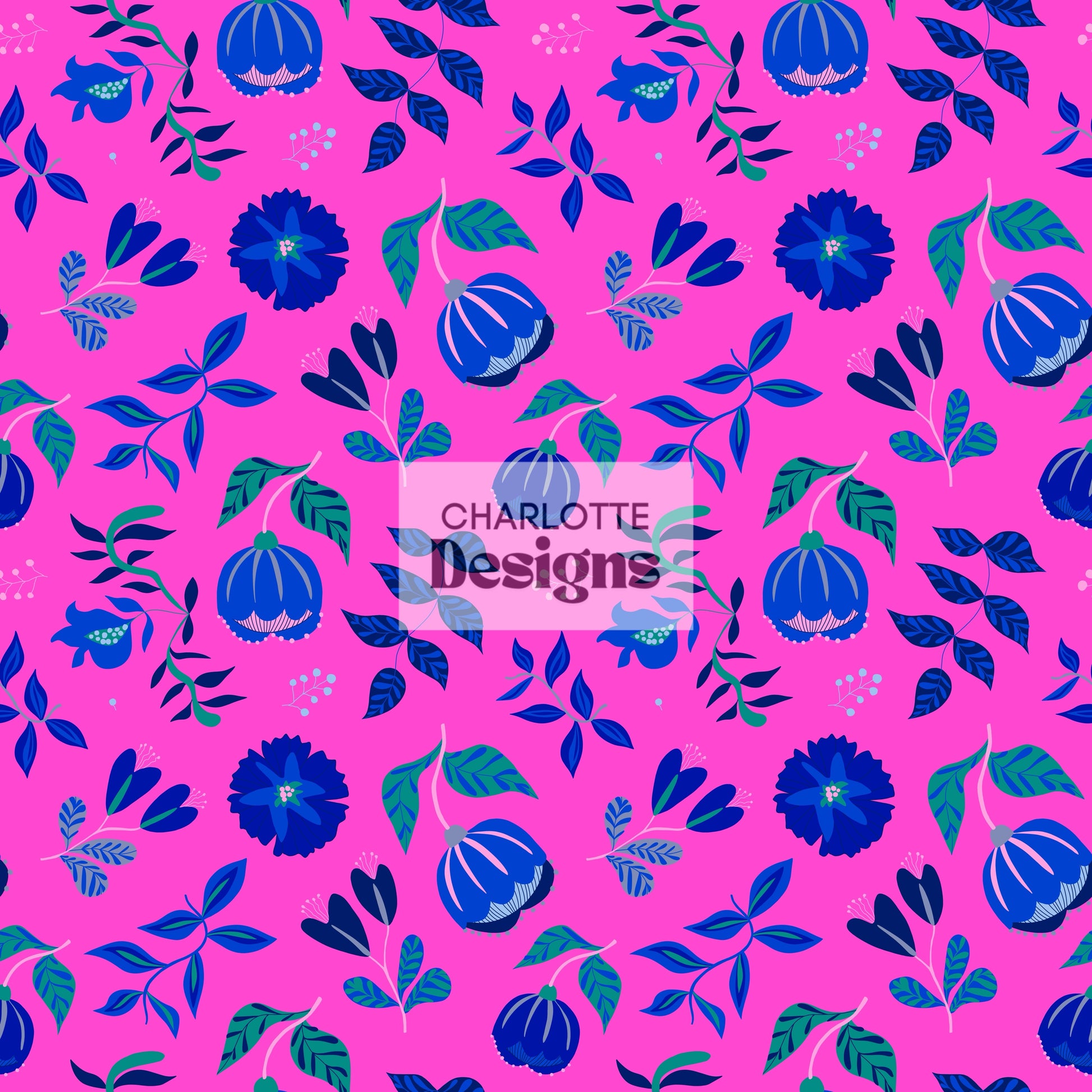 Otomi™ Pink Pattern by Charlotte Designs – Vibrant Art