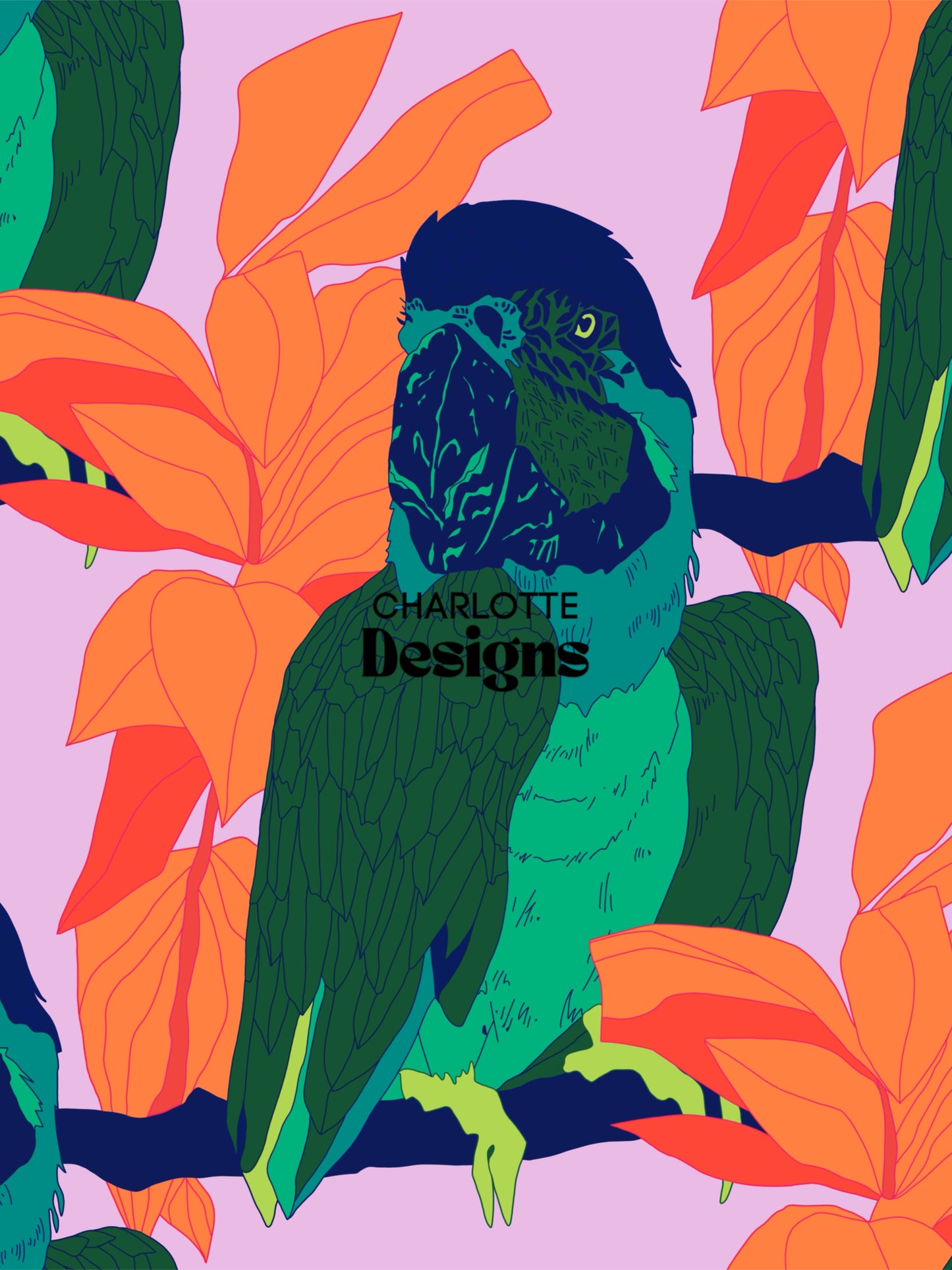 Parrot™ Pattern by Charlotte Design – Bold & Uplifting