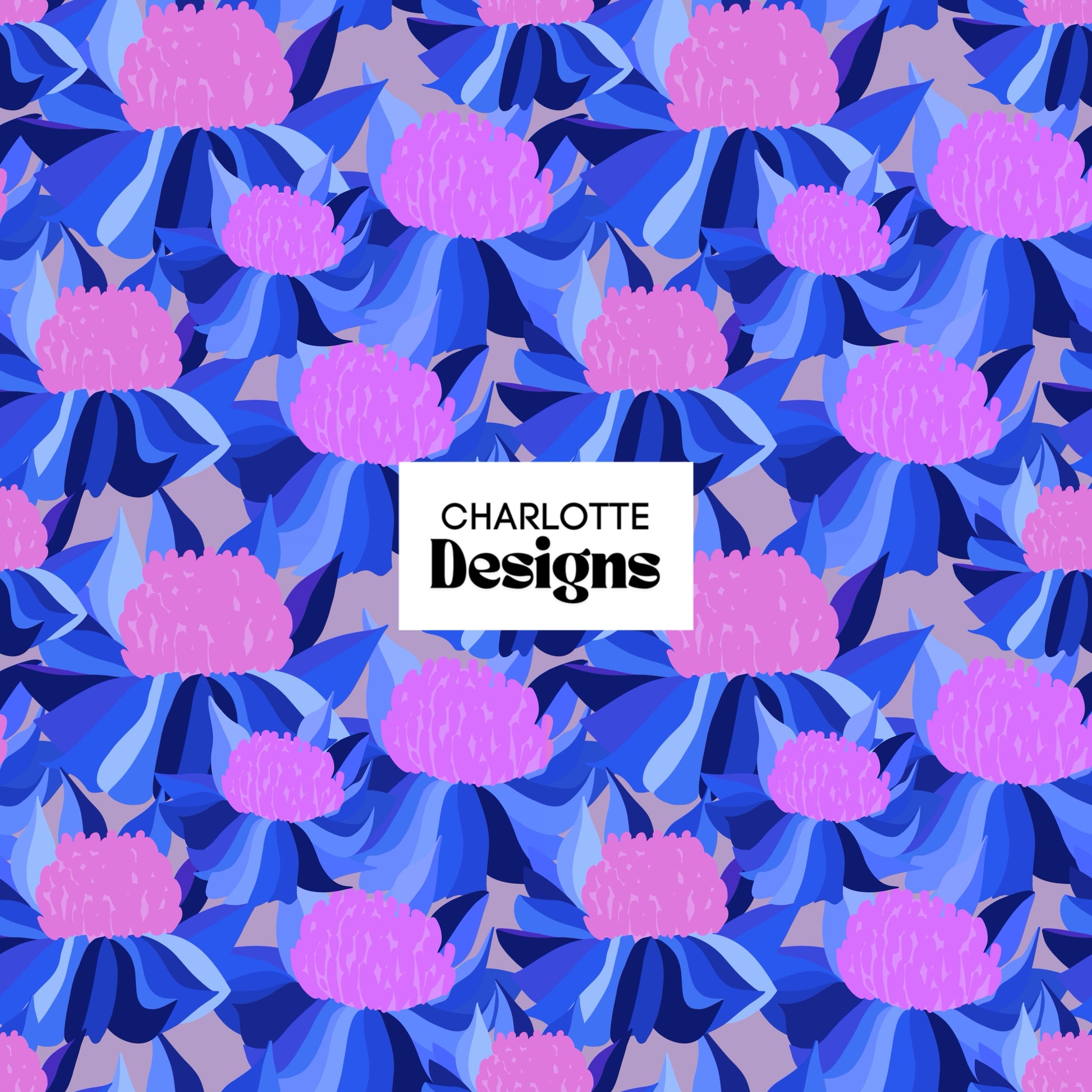 Piplim™ Pattern by Charlotte Designs | Vibrant Art Print