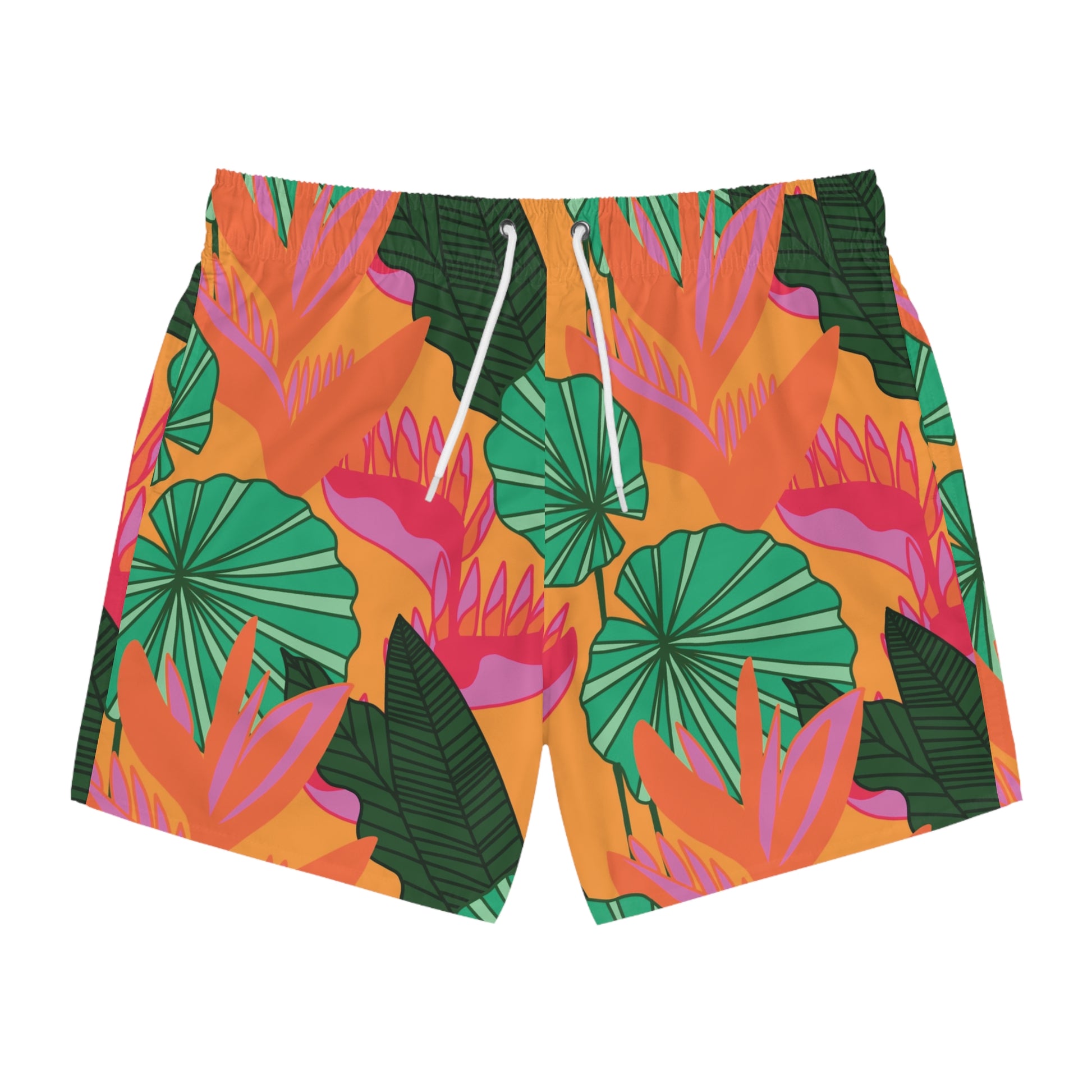 Pleated Plants™ Printed Swim Trunks by Charlotte Design
