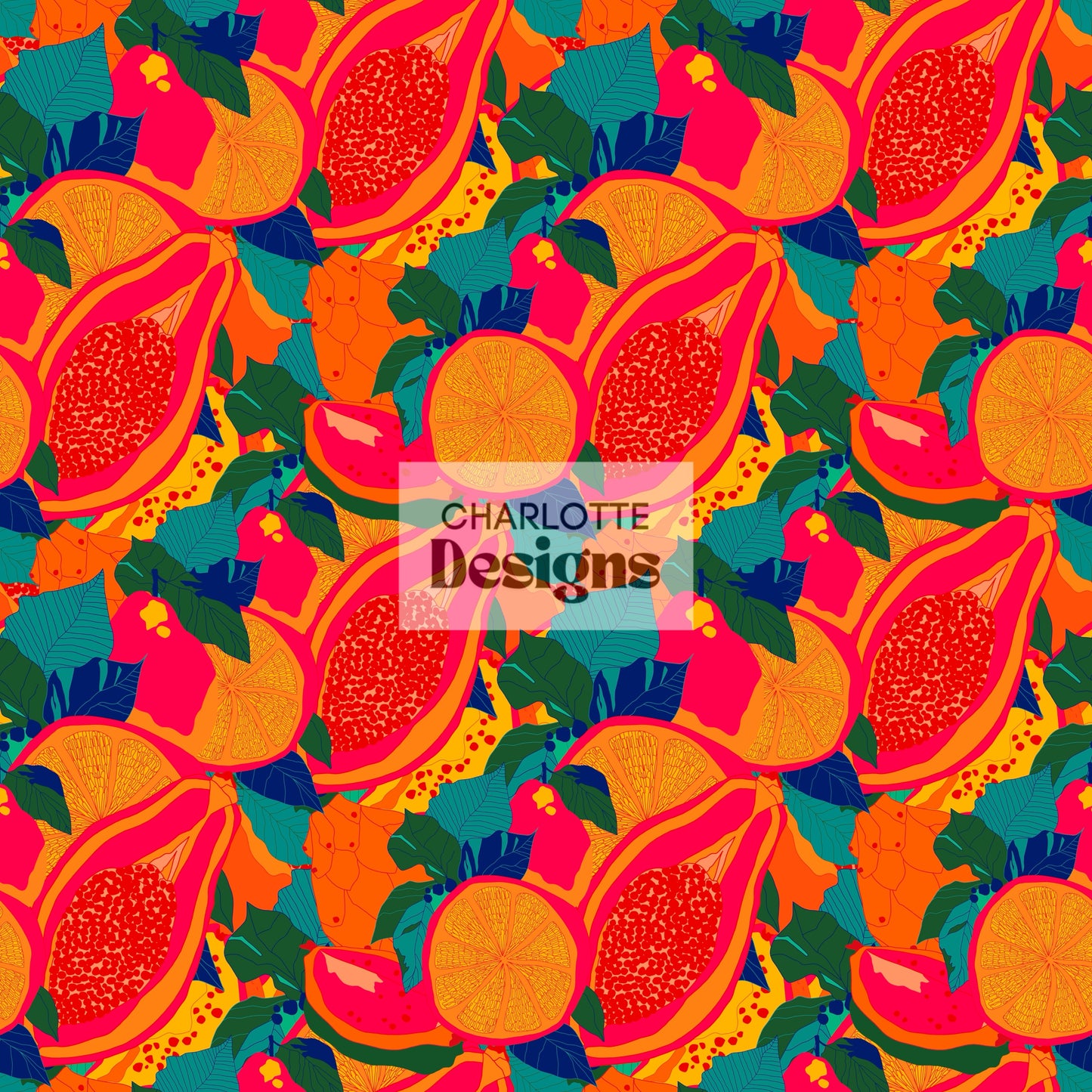 Pomelo™ Bowl Print by Charlotte Design | Vibrant Tropical Art
