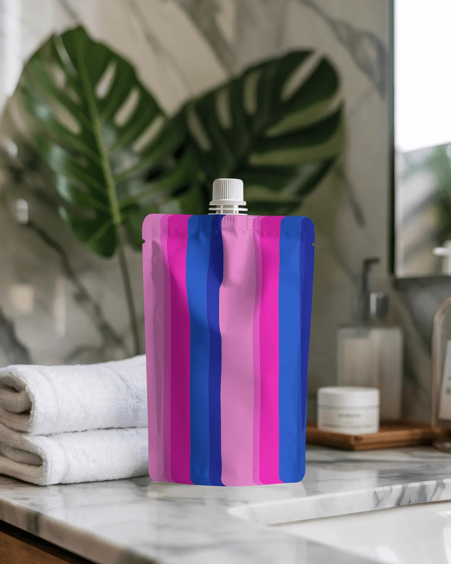 Stripe™ Hot Pink & Blue | Bold Pattern by Charlotte