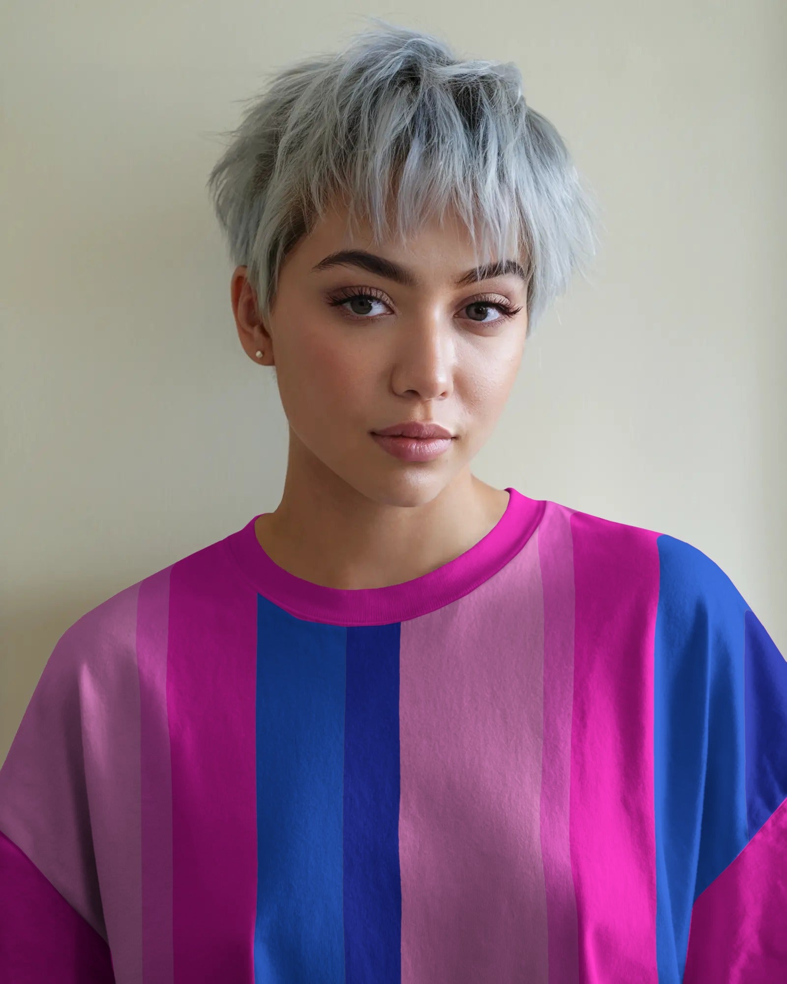 Stripe™ Hot Pink & Blue | Bold Pattern by Charlotte