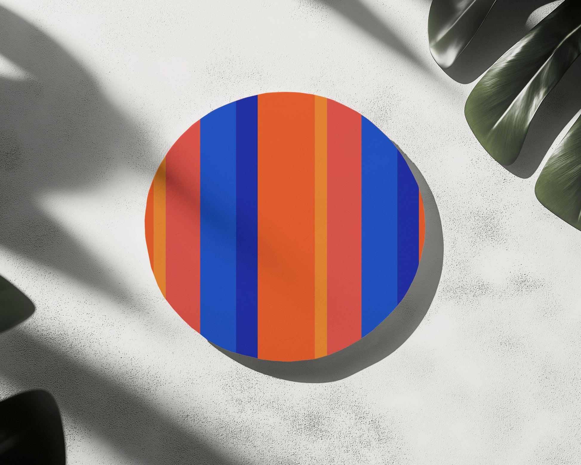 Stripe™ Warm Orange & Blue – Vibrant Blender Print