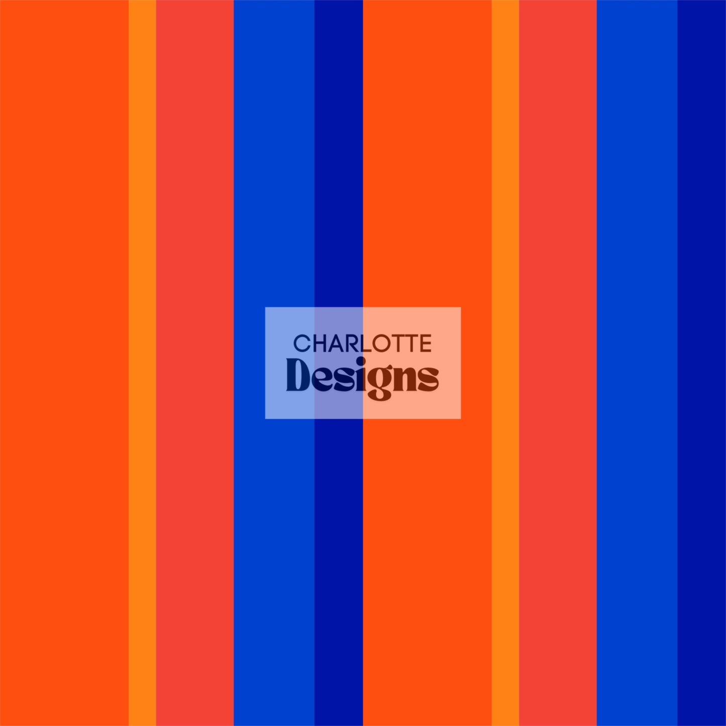 Stripe™ Warm Orange & Blue – Vibrant Blender Print