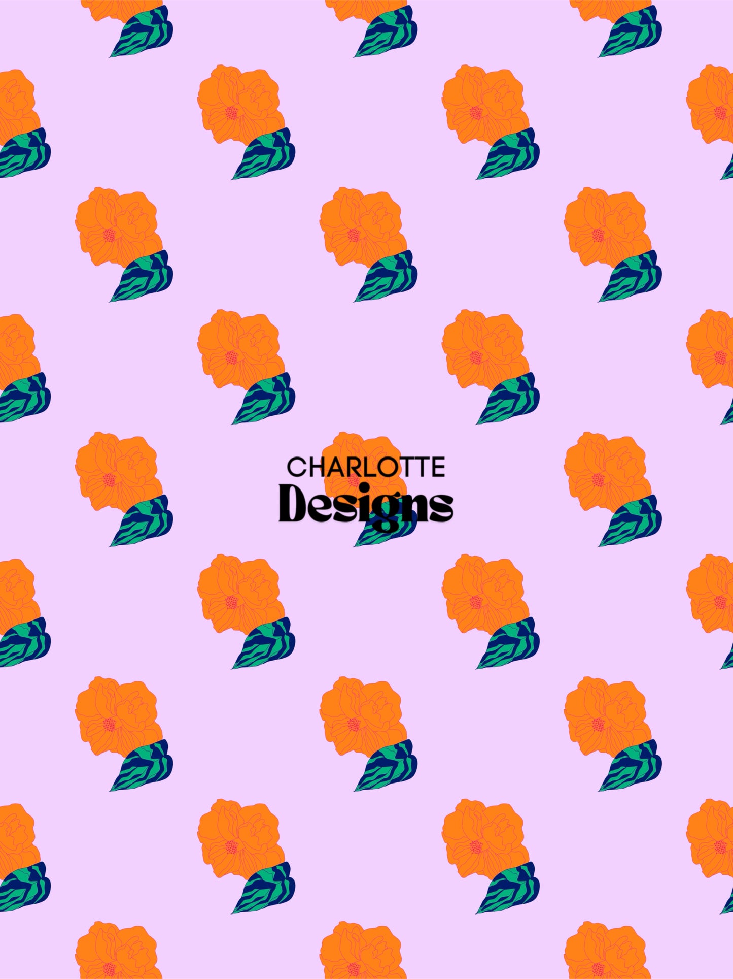 Tropical Flower™ Bold Vibrant Pattern by Charlotte Design