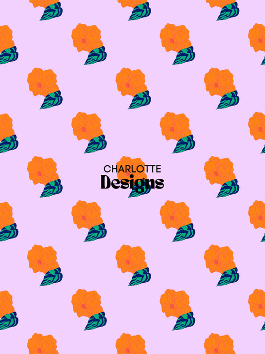 Tropical Flower™ Bold Vibrant Pattern by Charlotte Design